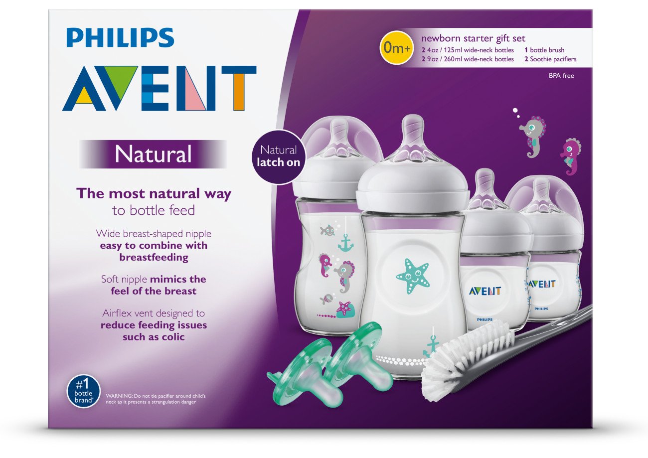 philips avent natural baby bottle with seahorse design