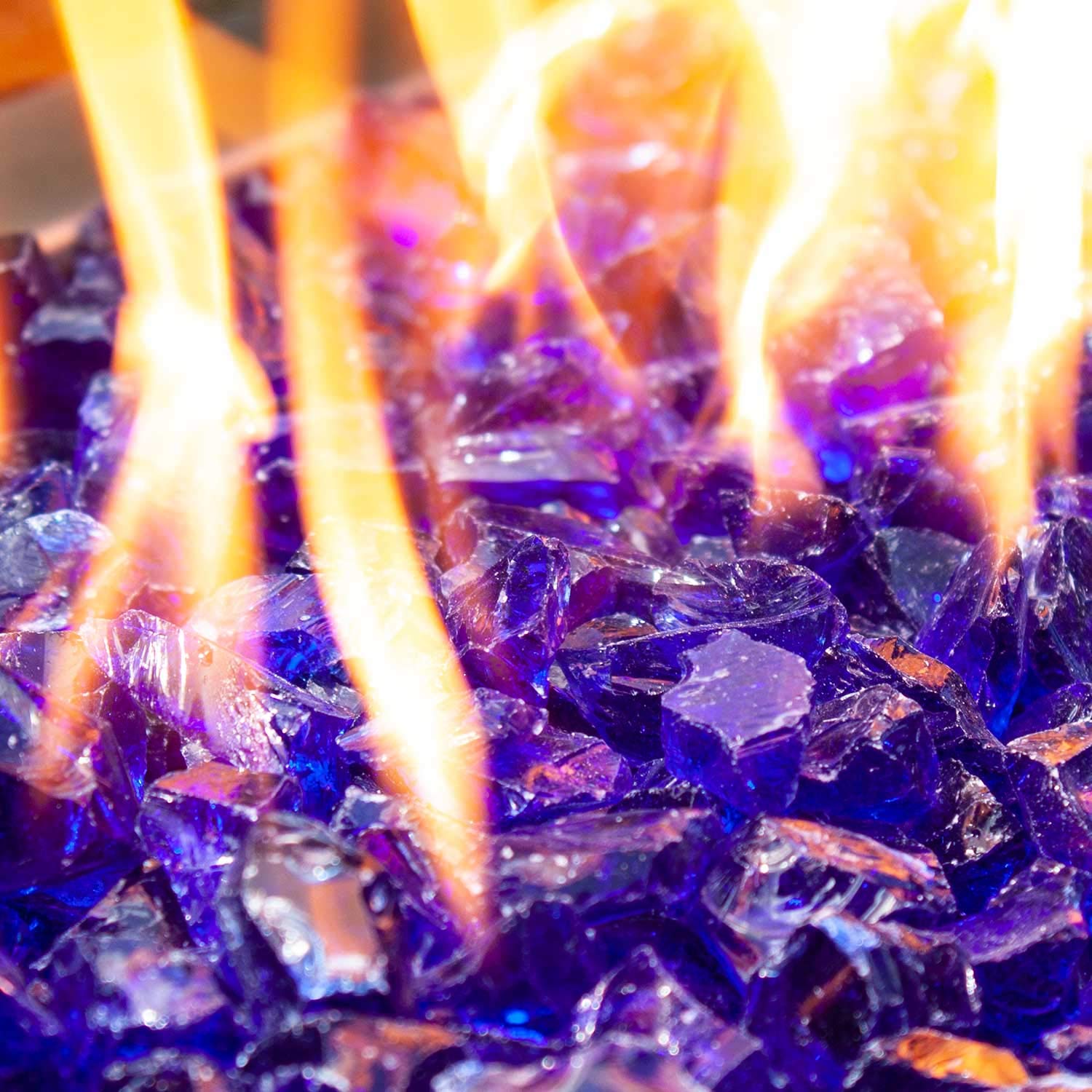 Celestial Fire Glass Crushed, Cobalt Blue (1/2" to 3/4") 10 Pound