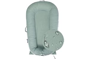 Waterproof Corduroy Lounger Cover for Dockatot Deluxe+ Docks | MEXXI Breathable Cotton Baby Lounger Extra Cover | Hypoallergenic Baby Nest Replacement Cover (Cover Only) (Sage Green)