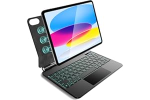 Keyboard case for iPad 11th(A16, 2025) and iPad 10th Generation (10.9-inch 2022), Magnetic Attach, Multi-Gesture Trackpad, 7-