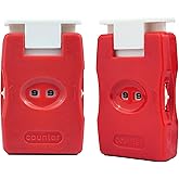 2 Pieces Knitting Counters, Knitting Needle Marking Tool, Plastic Knitting Stitch Counter, Crochet Yarn Row Counter Red