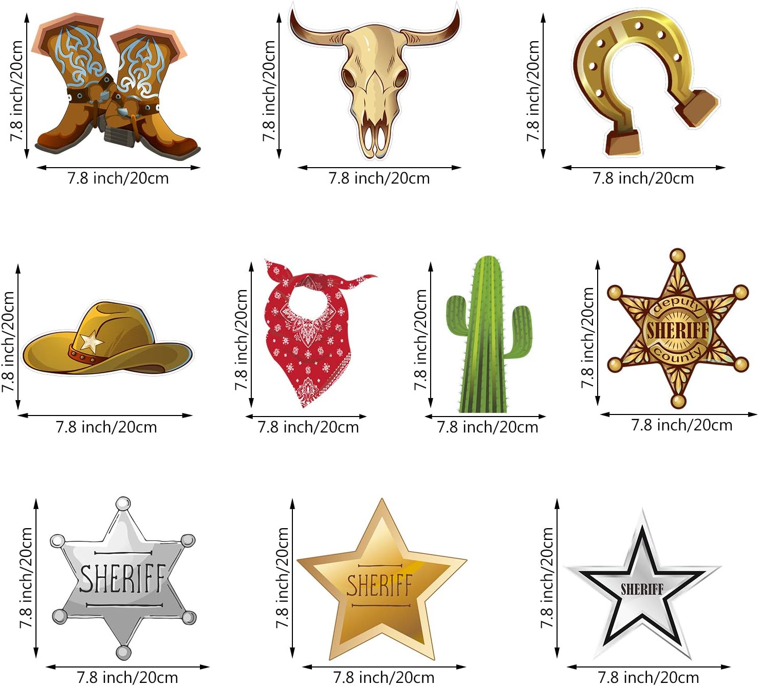 Blulu Western Party Decorations Pack Hanging Swirls Foil Swirls Party Ceiling Decorations Western Cowboy Theme Party Barnyard Theme Birthday Baby Shower Decor Event Supplies 30Ct - Image 5
