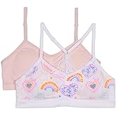 Maidenform Girls Seamless Ruched Lace Back Crop Bra 2 Pack