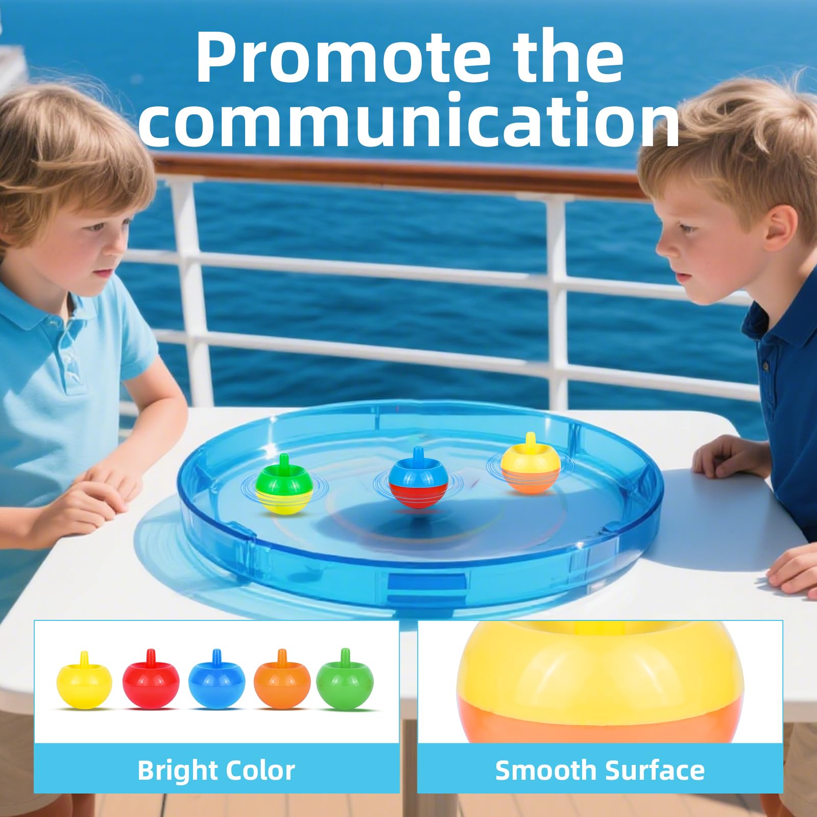 36 Pcs Spinning Tops for Kids, Top Toys | 25 Color Block Combinations | Spinner Toys, Trompos | Bulk Spin Toys for Party Favors, Stocking Stuffers & Bulk Gifts