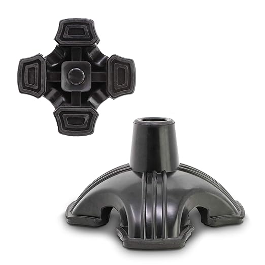 Pivit 4 Point Cane Tip Quad Rubber Replacement Foot Pad for Walking