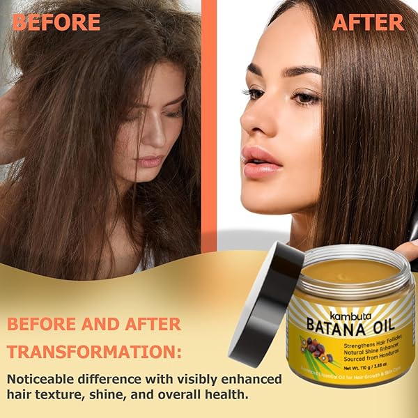 BATANA OIL ORGANIC FOR HAIR GROWTH: NATURAL BATANA OILS FROM HONDURAS HAIR TREATMENT FOR HAIR LOSS – HAIR REGROWTH MOISTURIZER MASKS GROWTH AND THICKNESS COLD PRESSED BATANA OILS FOR WOMEN MEN (1PCS)