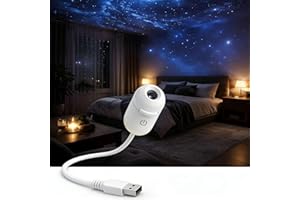 2-in-1 Galaxy Projector Night Light,2-in-1 Night Light,USB Powered and Portable Galaxy Projector for Bedroom,Warm and Soft Li