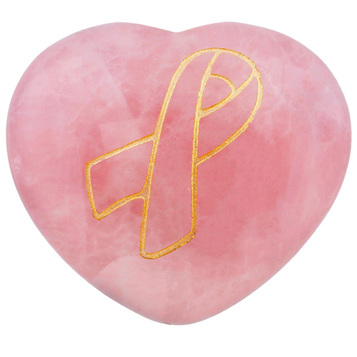 Shanxing 45mm Natural Rose Quartz Heart Crystal Carved Ribbon Symbol Palm Worry Stone, Polished Pink Quartz Crystal Puff Love Heart Stone Gift for Love Peace Hope Reiki Chakra Healing Pocket Stone