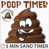 Funwares Poop Timer, 5-Minute Bathroom Hourglass, Funny Gag Gift for Dad | Rotate to Start the Sand, No Batteries, Gift for Husband &amp; Dad, Father's Day, Christmas Stocking Stuffer &amp; White Elephant