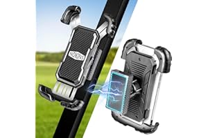 NOKINS Golf Cart Magnetic Phone Holder for EZGO/Club Car/Yamaha, Universal Phone Mount for iPhone/Galaxy/Google Pixel, Upgrade Ultra Strength Magnet with 360° Rotation,One-Handed Pick&Place, Black