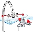 TidyFriend Eye Wash Station OSHA Approved - Fast Activating Faucet Mounted Eye Wash Station Sink Attachment-1X Non Stop Flow Eyewash Station & Eyewash Sign,3X Common Sink Adapter,2X Inspection Tags