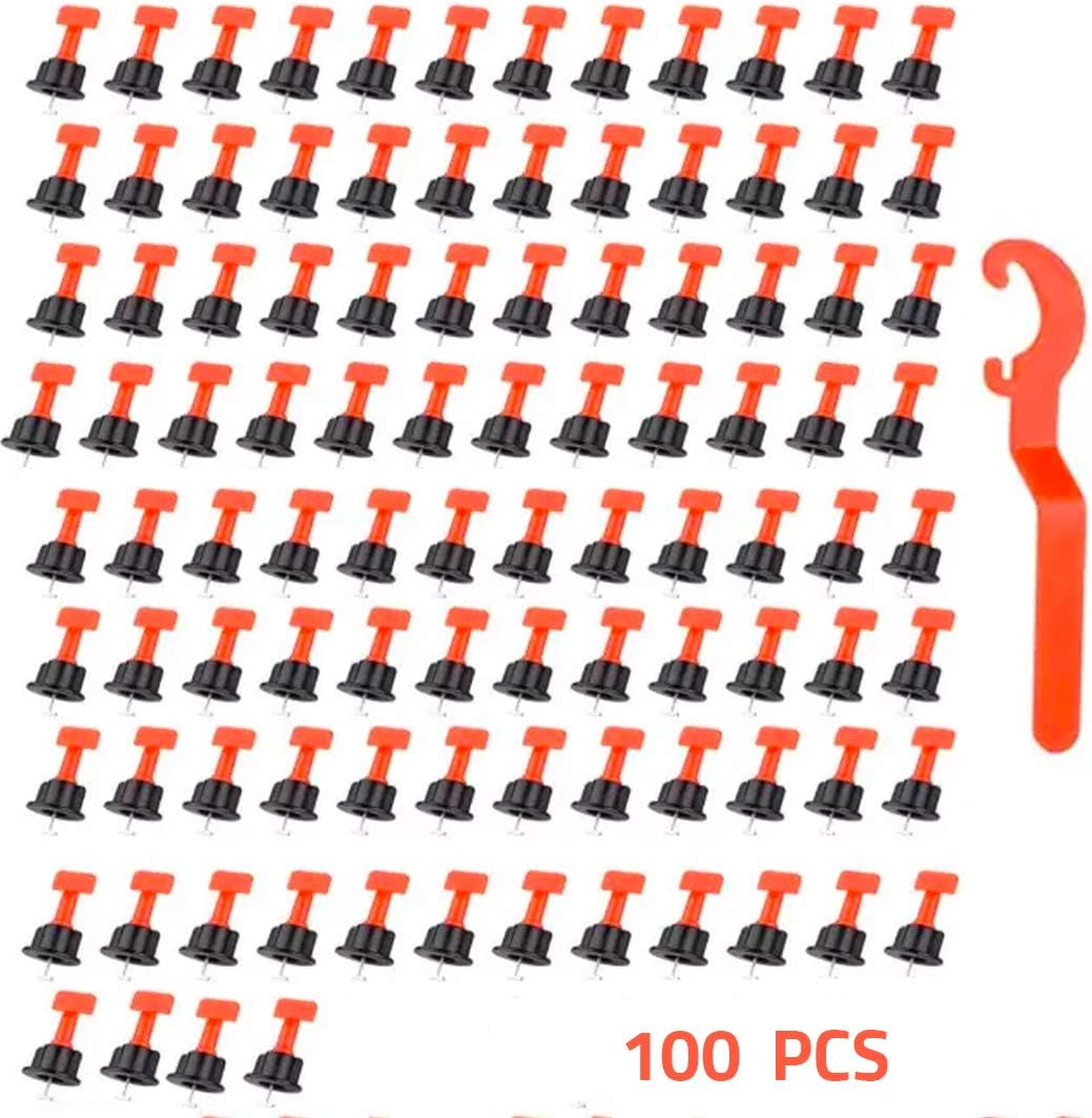 TOPWAY Tile Leveling System 100pcs Pack Reusable Tile Levelers Spacers for Building Walls Floors + Special Wrench - Image 3