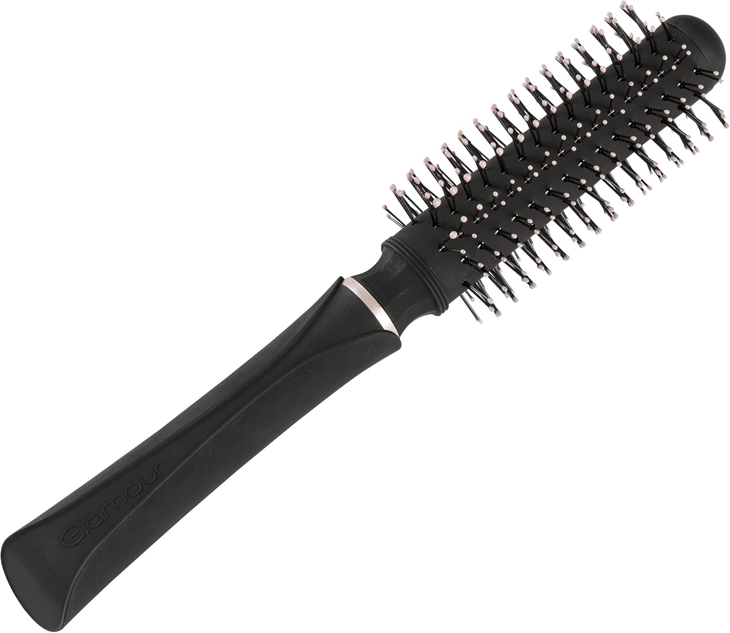 Glamour Studio Round Brush Anti-Bacterial Tips (Assorted Colours), Black, Pack of 1
