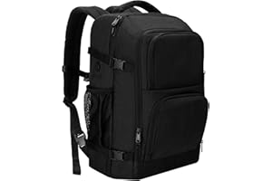 Dinictis Travel Backpack Carry on Flight Approved, Backpack Suitcase for Travel, Personal Item Travel Bag fits 17 inch Laptop-Black