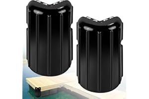 JYINCPED Dock Bumpers Dock Corner Bumper Fender Marine Boat Dock Bumpers for Edge Corner,Inflatable Dock Protection,Soft UV-Resistant Marine-Grade Vinyl,Stainless Steel Mounting Hardware Included,8"x16"