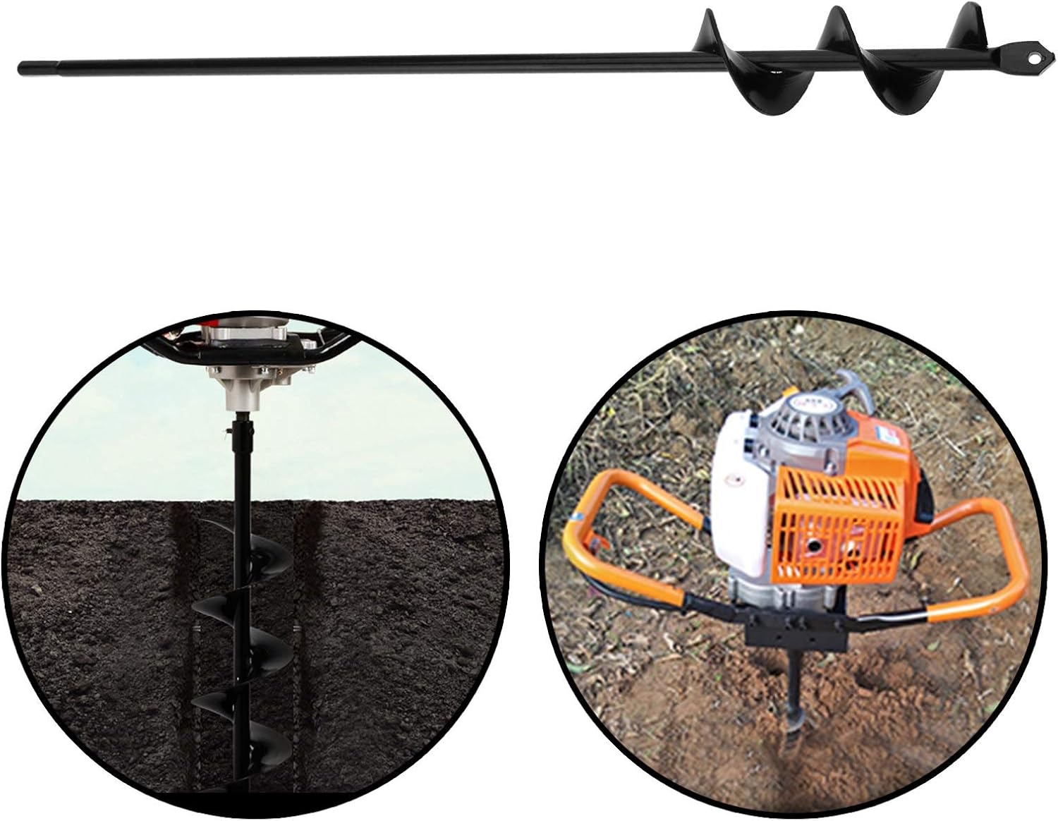 OTOTEC 45x4cm Earth Auger Drill Bit Electric Hand Drill Professional Garden Spiral Plant Auger Earth Planter for Planting Seedlings Trees Shrubs Deep Cultivating - Image 4