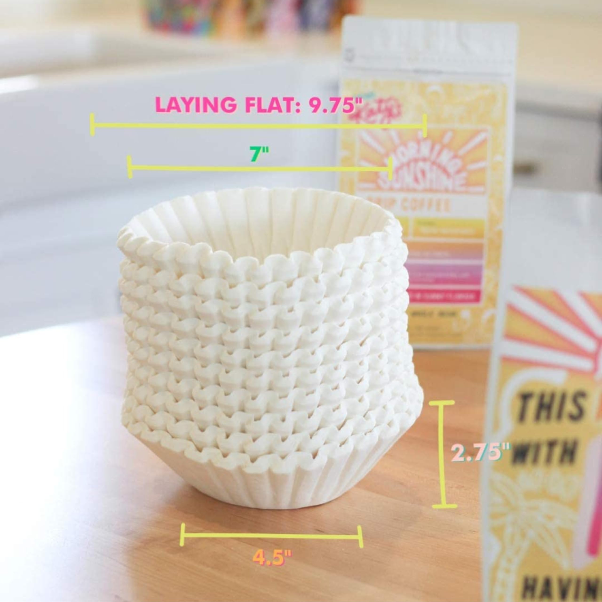Katy’s Large Coffee Filters - 12 Cup Commercial Coffee Filters - 9.5” x 4.5” Inch - Premium Paper & Brew Extraction, Tall & Wide, No Ground Overflow - Perfect For Restaurants & Cafes - 500 Count