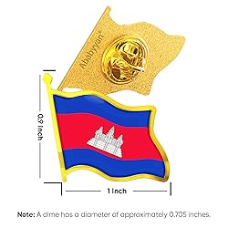 Cambodia Flag Lapel Pin - Enamel Metal National