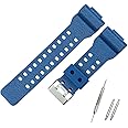 KHZBS Men's rubber resin Watch Strap accessories Replacement fit for Casio G-Shock GA100 GA110 GA140 GA150 GD120 GW8900 GLS100 GAX100 Watch bands Outdoor sports wristband bracelet