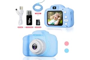 OUPUSES Upgrade Kids Camera for Toddlers, Christmas Birthday Gifts for Age 3-9 Girls and Boys HD Digital Video Camera, Mini Play Camera for 3 4 5 6 7 8 9 Year Old Boys with 32GB SD Card