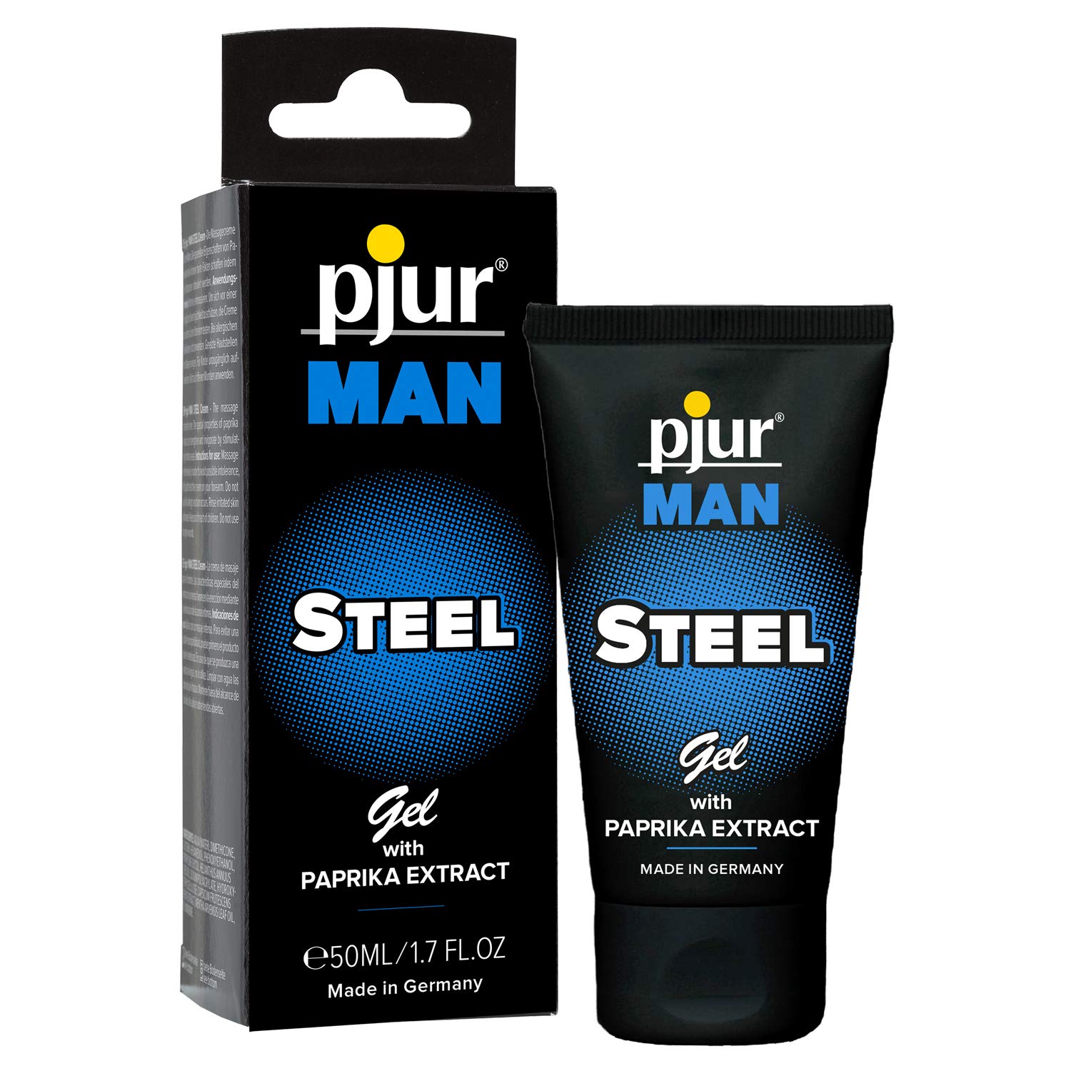 pjur Man Steel Gel - Erection Cream with Paprika and Menthol โ for Application on The Penis - regenerates and invigorates Skin (50ml)