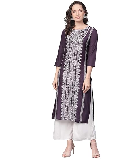 Women's crepe straight Kurta