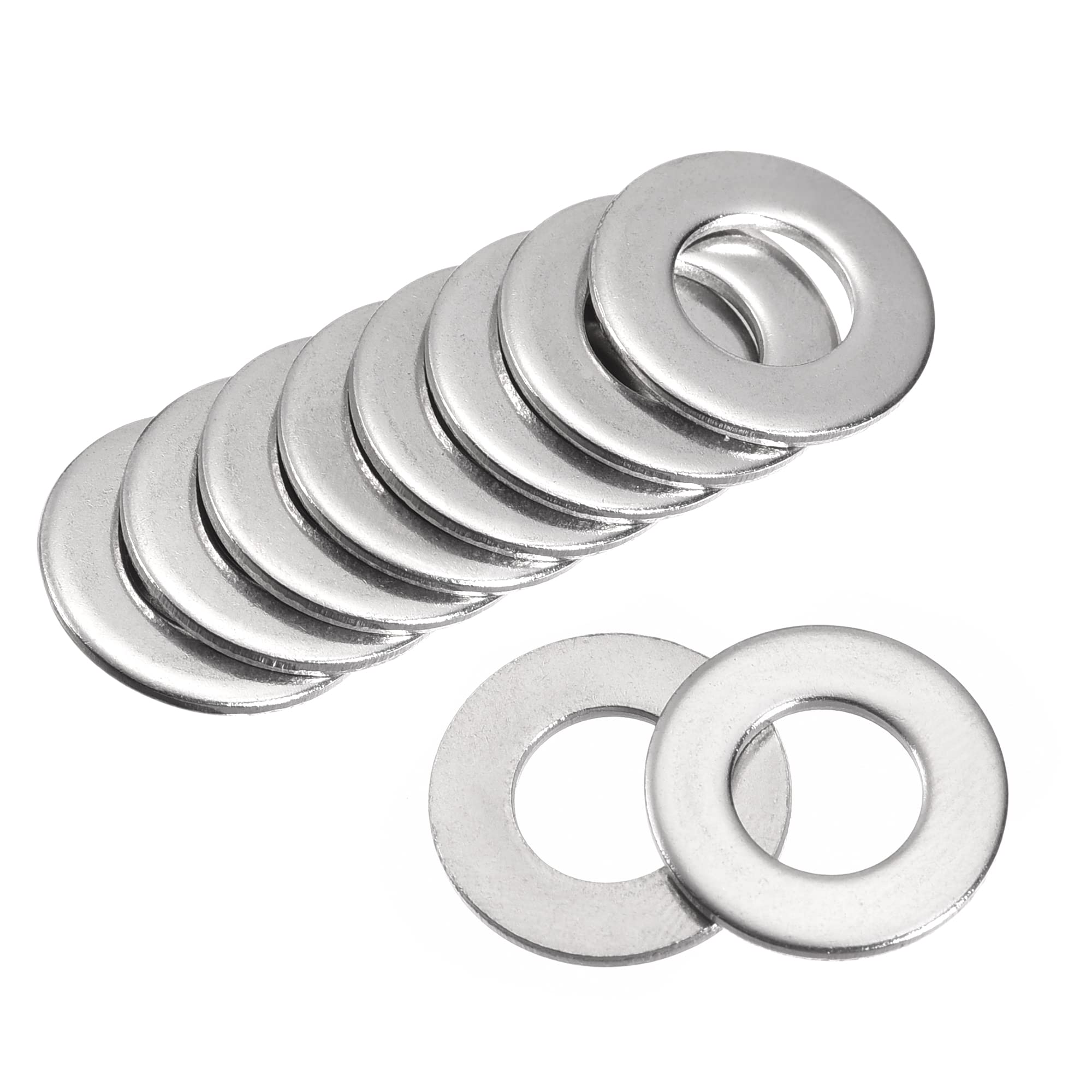 sourcing map 5/16" 316 Stainless Steel Flat Washer for Screw Bolt 100Pcs