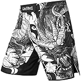 LAFROI Mens MMA Cross Training Boxing Shorts Trunks Fight Wear with Drawstring and Pocket-QJK01