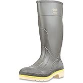 Servus Pro+ 15" PVC Chemical-Resistant Steel Toe Men's Work Boots, Gray, Yellow & Beige (75105)