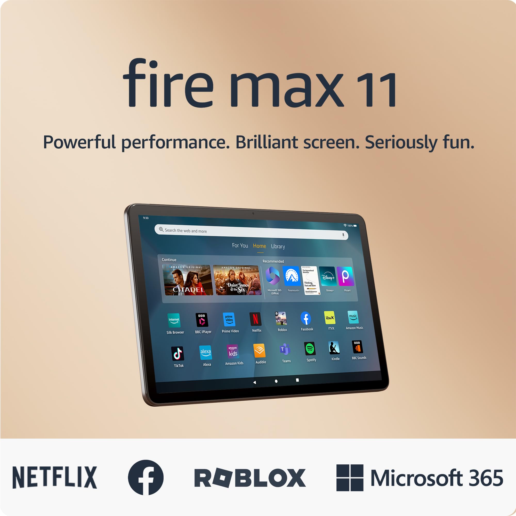 Amazon Fire Max 11 tablet (newest gen), our most powerful tablet yet, vivid 11
