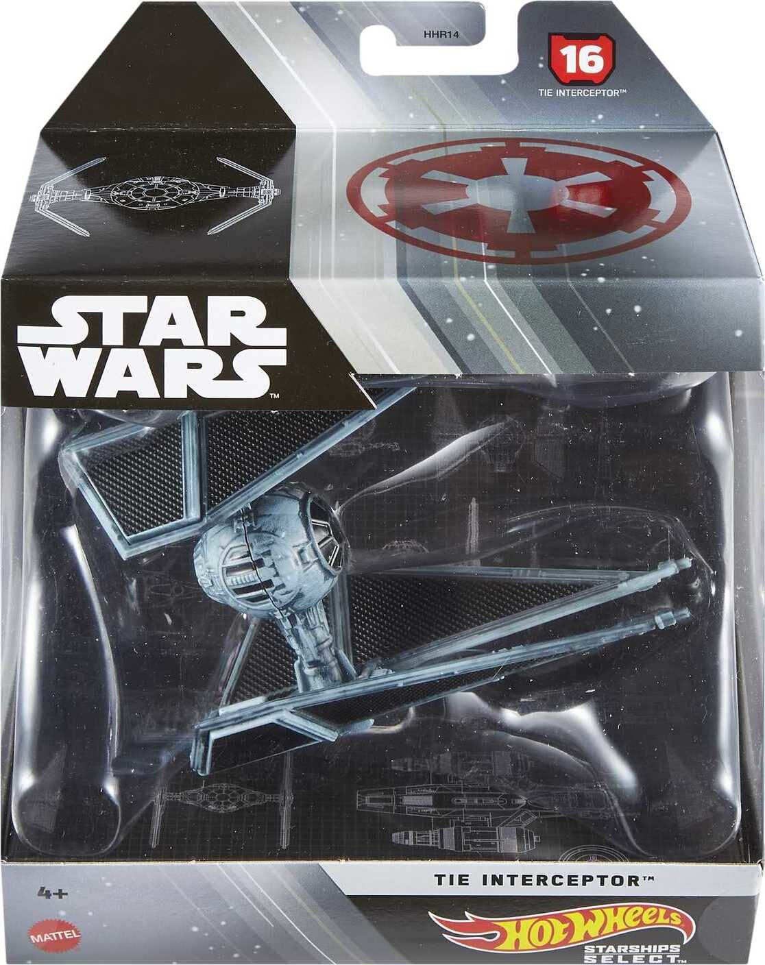 Hot Wheels Star Wars Starships - Vaisseau Tie Interceptor En Métal 1/50 - HMH95 - Collection