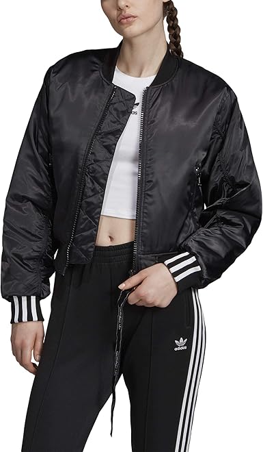 Veste Femme Adidas Cropped Bomber Amazon Co Uk Clothing