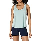 Amazon Essentials Women's Active Soft Cotton Racerback Relaxed Fit Lightweight Yoga Workout Tank with Drop Armholes