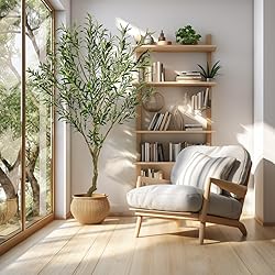 VIGGDA 7ft Artificial Olive Tree Fake Tree Interior