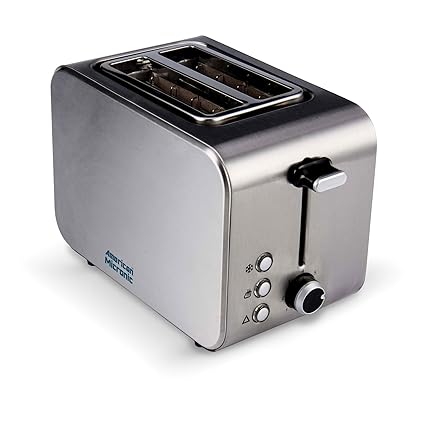 American Micronic AMI-TSS1-85Dx- 2-Slice Imported Stainless Steel Pop-up Toaster