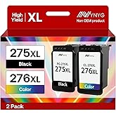 NYNYG 275XL 276 XL Ink Cartridges for Canon PG-275XL CL-276XL Ink Cartridges Compatible for PIXMA TS3522 TS3520 TS3500 PIXMA