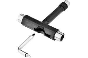 CFIKTE T Skateboard Roller Skate Heavy and T-Tool All in one Screwdriver Socket Multi functions skate tool-Black