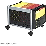 Chariot Suspendu Leitz Pour Dossiers A4 Et A3 - Marron - 4 Roulettes Pivotantes - Rangement Bureau Mobile