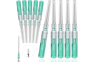 Yugui 18G Catheter Piercing Needles,IV Catheter Hollow Needles for Ear Nose Lip Professional DIY Tool Supplies for Beginners