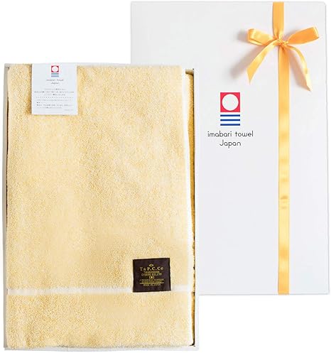 Amazon Co Jp Tranparan 今治タオルギフトセット クーベルチュール タオルケット リッチ 約140cm 190cm シングル 日本製 ミルキーイエロー ホーム キッチン