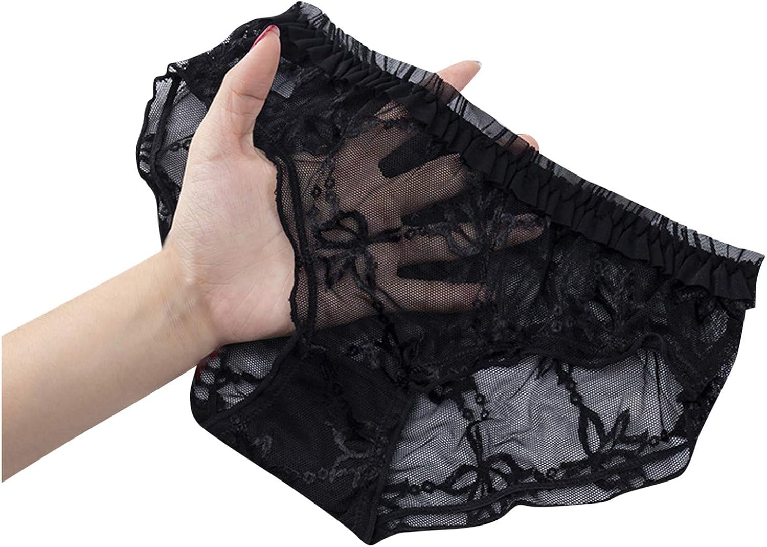 Ropa Interior de Mujer Bragas de Encaje Negro para Mujer Bragas de