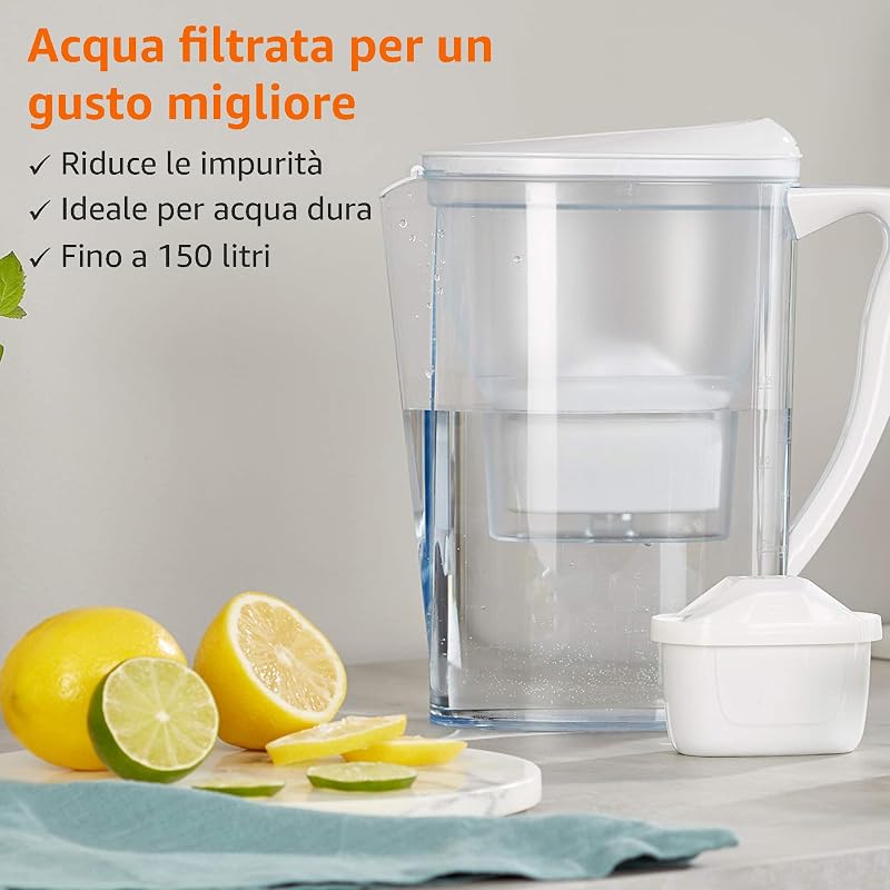 Filtri per acqua, adatto e compatibile con tutte le caraffe BRITA, incluse le PerfectFit, 6 unità, confezione da 1
