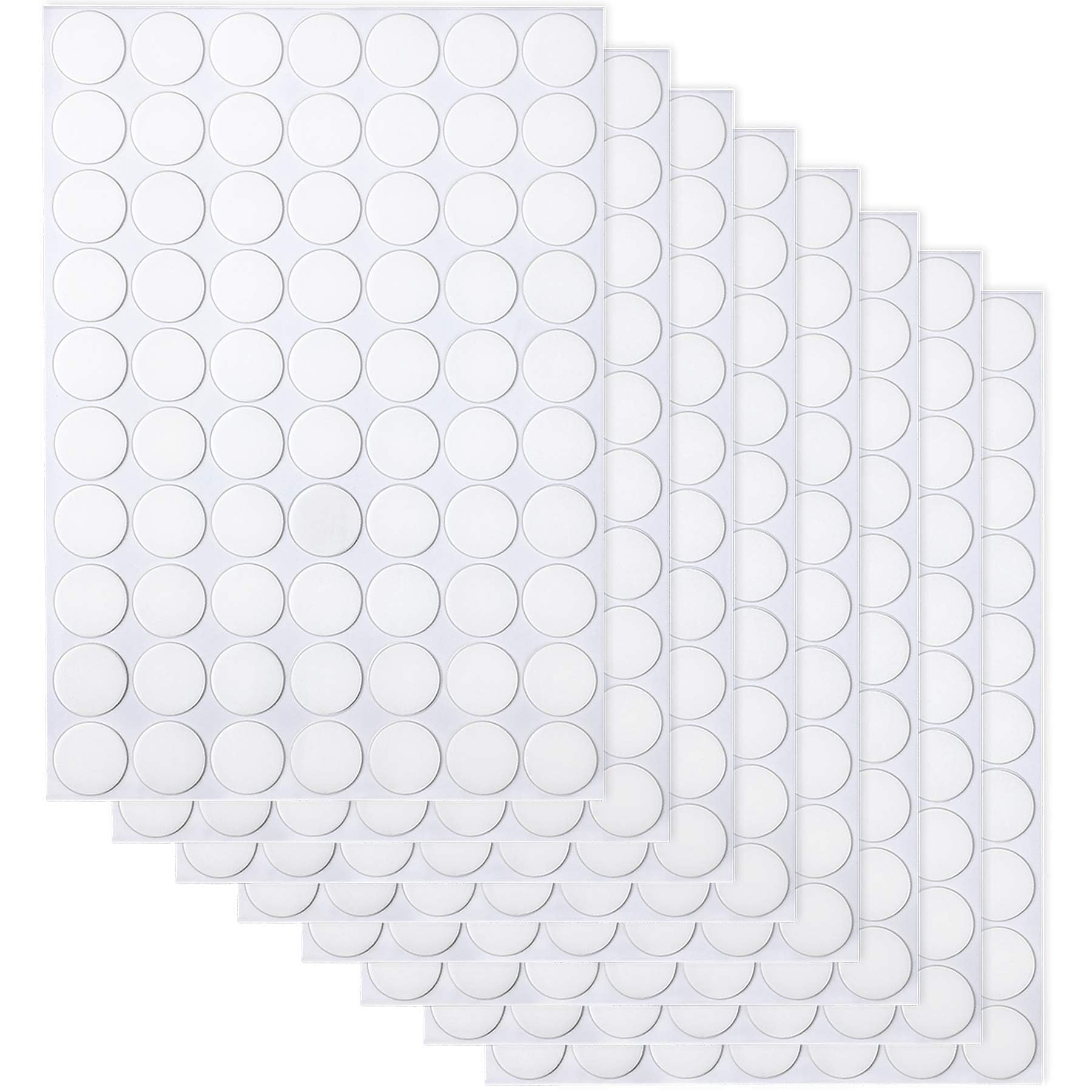 JANYUN 560 Pcs Double Sided Sticky Removable Dots Stickers Round Putty Clear Sticky Tack No Trace Super Sticky Putty Waterproof Small Stickers for Festival Decoration (20mm, 560)