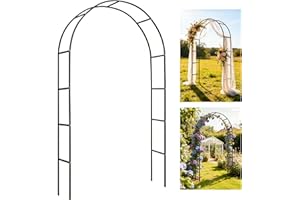 Garden Arch Trellis - 7.9ft X 4.6ft Arbor Trellis Outdoor for Climbing Plants, Assemble Freely 2 Sizes, Metal Archway for Wed