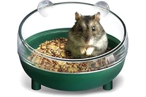 LAZYYZAL Hamster Bathtub,Small Animals Bathroom,Hamster Sand Bath Container,Hamsters Toilet for Dwarf Hamsters,Gerbils,mice,or Small Animals Food Bowl