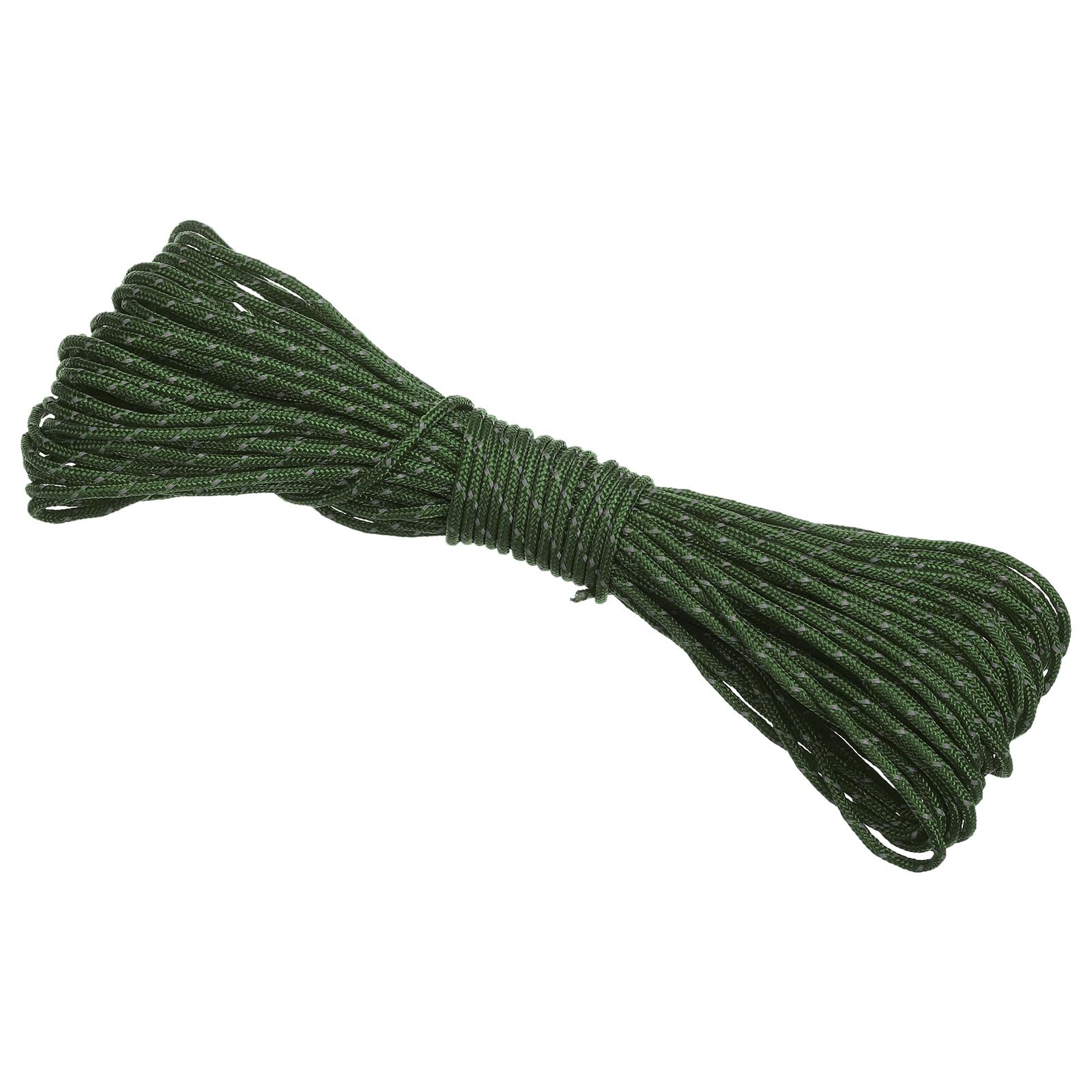 PATIKIL 65 Feet Reflective Guyline Camping Paracord, 2mm Tent Cord Guyline Rope Nylon Paracord Rope for Camping Tent Tarp Hiking, Green (20M)