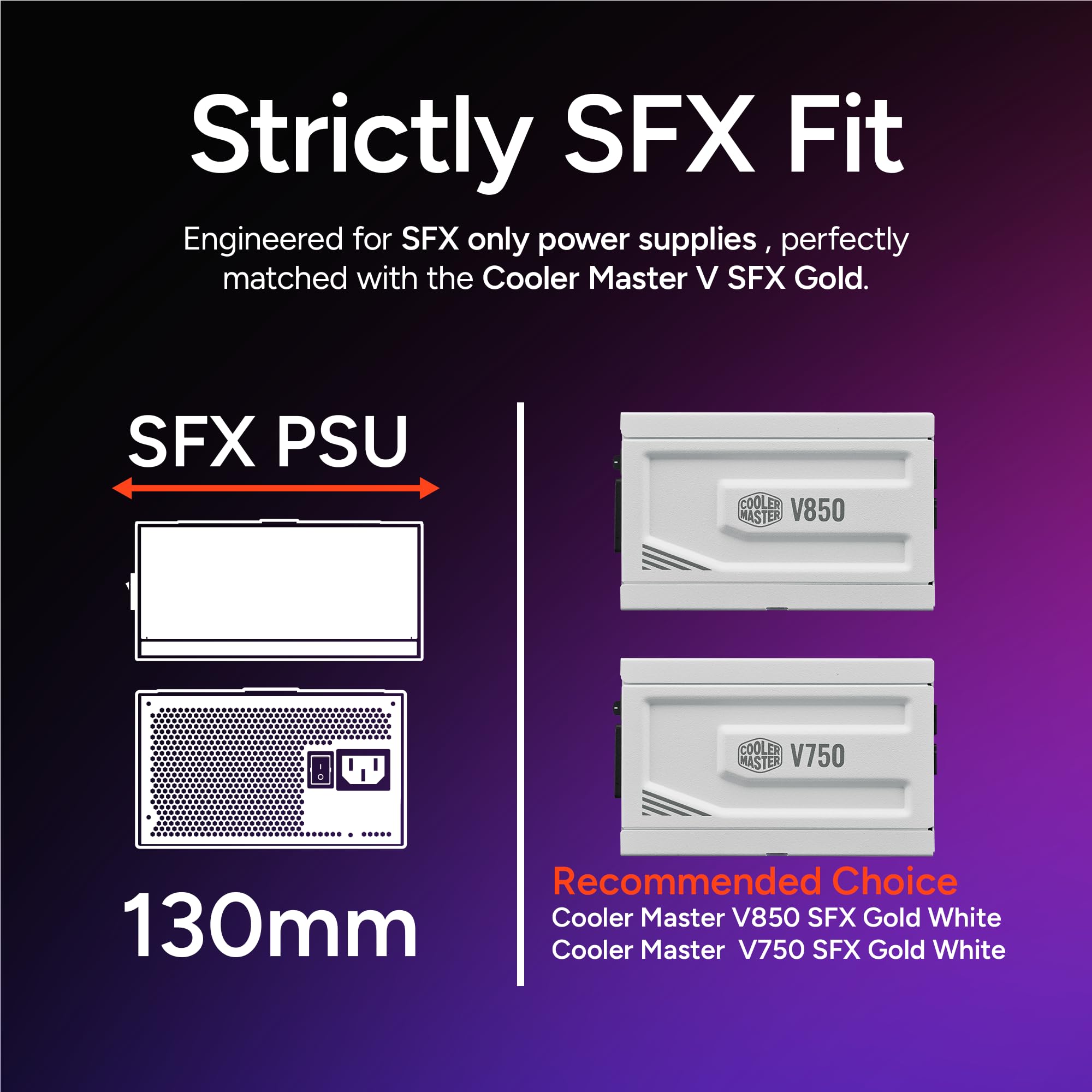 Cooler Master NR200P V2 White Mini-ITX PC Case Ready, SFX Fit PSU Ready to Install, 280mm AIO Support, 357mm Vertical GPU Mount, Designed Ready Nvidia RTX 5090 | AMD RX 9070 XT, Tempered Glass, DIY