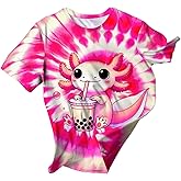 ZSKQJLW Kids Animal Tie Dye Shirt for Boys Girls Size 5-12