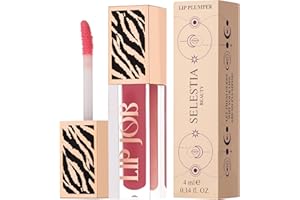 SELESTIA BEAUTY Lip Plumper Gloss – Lip Job – Glossy Finish, Hydrating & Smoothing Formula, 0.14 fl oz (Bloomgasm)