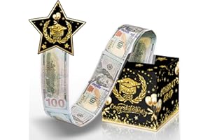 SNILOAW 2025 Graduation Money Box for Cash Gift Pull, Graduation Gifts for Women Men, Money Pull Box Gift Grad,Suprise Funny Graduation Gifts for College Holder for Cash with Pull Out Card DIY (Black Gold)